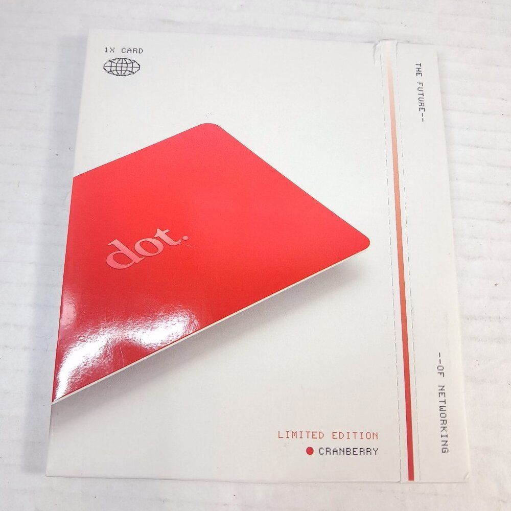 NEW dot. Card Limited Edition Cranberry red Digital‎ Business Networking Dot